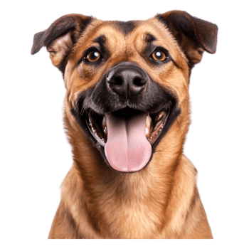 Happy Smiling Dog with Bright Eyes and Playful Expression png