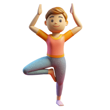 elegant traditional Sunrise Yoga Pose Isolated on Transparent Background high resolution png