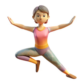 beautiful minimalist Sunrise Yoga Pose Isolated on Transparent Background authentic png