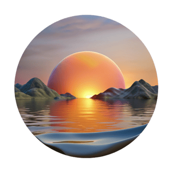 beautiful artistic Sunset Over Lake Landscape Transparent detailed png