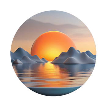 dramatic classic Sunset Over Lake Landscape Transparent genuine png