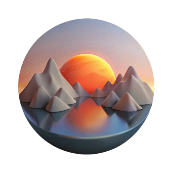 stunning creative Sunset Over Mountain Range with Lake Transparent original png