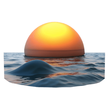 stunning modern Sunset Over Ocean Calm Scene Isolated detailed png