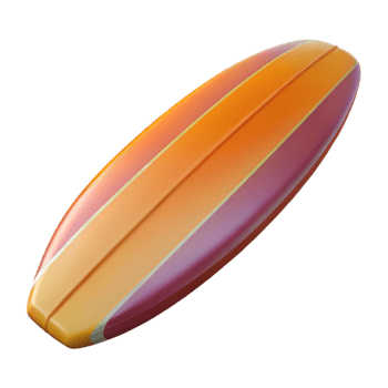 extraordinary artistic Surfboard Side View Isolated authentic png