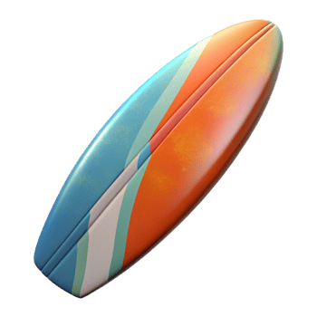 stunning creative Surfboard Side View Isolated png