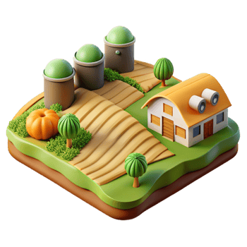 impressive abstract Sustainable Agriculture Farm Fields Transparent Background exclusive png