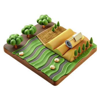 extraordinary rustic Sustainable Agriculture Field Aerial View Transparent Background exclusive png