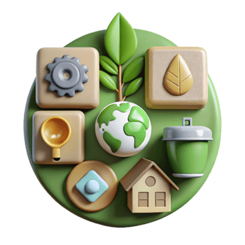 extraordinary creative Sustainable Living Icons Set Flat Design Isolated genuine png