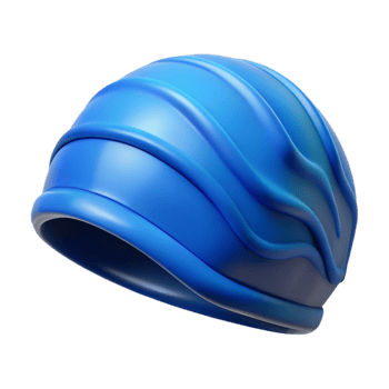 extraordinary rustic Swim Cap Silicone Blue Isolated png