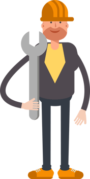 Engineer Character Holding Wrench png