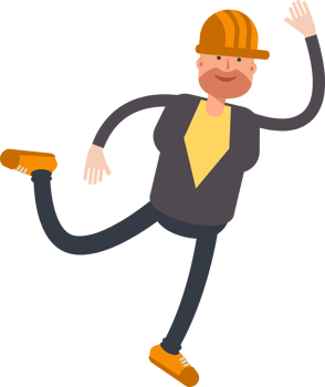 Engineer Character Jumping and Flying png