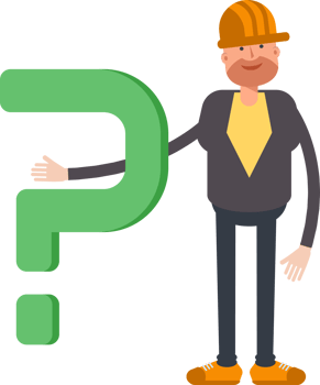 Engineer Character and Question Mark png