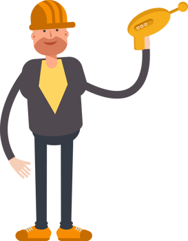 Engineer Character Holding Space Gun png