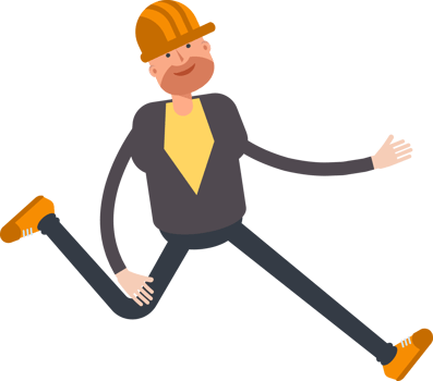 Engineer Character Running Illustration png