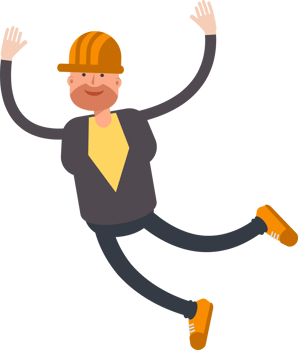 Engineer Character Relaxing and Jumping png