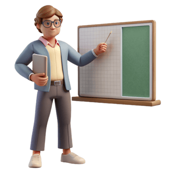 wonderful vintage Teacher Using Interactive Whiteboard Cutout png