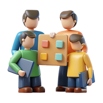 elegant abstract Team Brainstorming with Sticky Notes Transparent genuine png