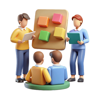 dramatic abstract Team Brainstorming with Sticky Notes Transparent png
