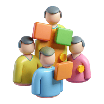 beautiful artistic Team Brainstorming with Sticky Notes Transparent png