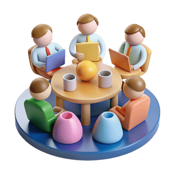 vibrant creative Team Collaboration Meeting with Transparent Background genuine png