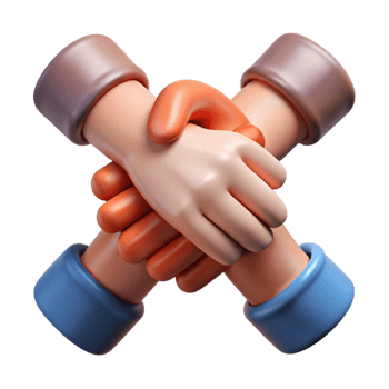 magnificent minimalist Teamwork Hands Joined Together Isolated Element authentic png