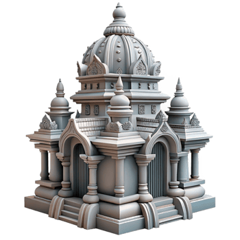 dramatic classic Temple Carving Intricate Details Isolated exclusive png