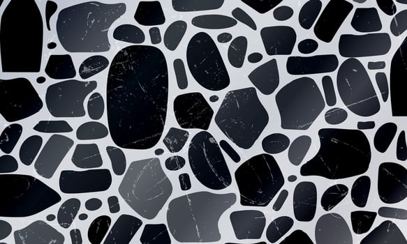 Stones wall paving pattern. retro style monochrome background. vector