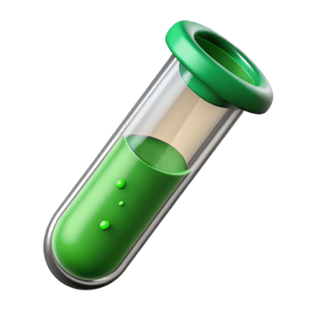 vibrant abstract Test Tube with Green Liquid Cutout professional png