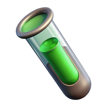 stunning vintage Test Tube with Green Liquid Cutout original png