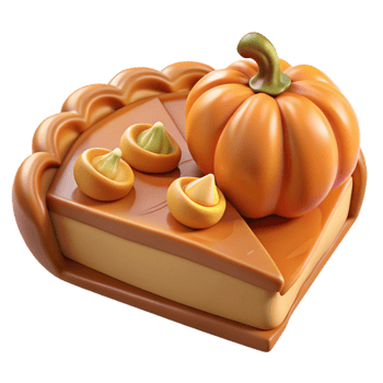 impressive classic Thanksgiving Pie Slice Pumpkin and Spiced Isolated exclusive png