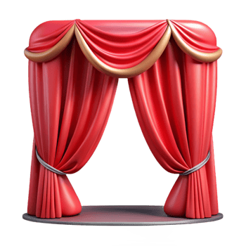 beautiful modern Theater Curtains Red Velvet Cutout exclusive png