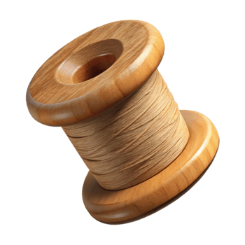 beautiful rustic Thread Spool Wooden Transparent Background genuine png