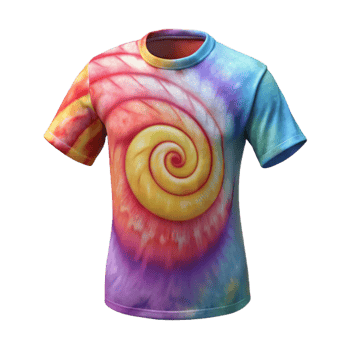 serene abstract Tie Dye T Shirt Spiral Pattern Transparent genuine png