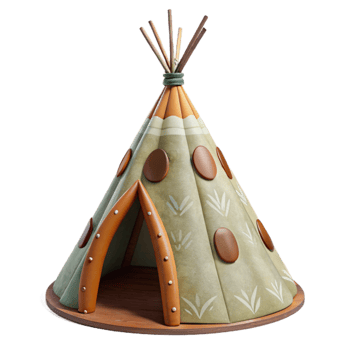 elegant artistic Tipi Cone Shaped Dwelling Native American Cutout exclusive png