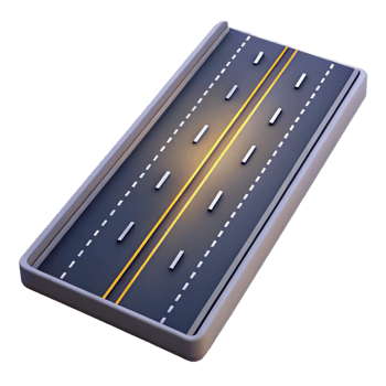 impressive minimalist Top Down Perspective of Empty Parking Lot Isolated original png