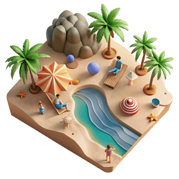 magnificent artistic Top Down Shot of Residential Area with Pools Cutout original png