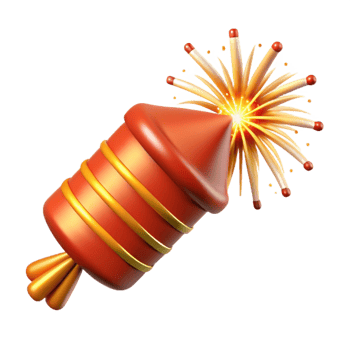 stunning abstract Top View Diwali Fireworks Sparkling Effect Isolated genuine png