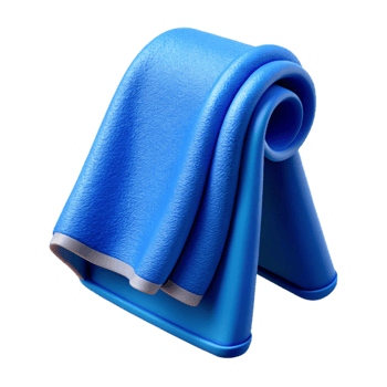 impressive vintage Towel Blue Cutout Transparent Background premium png