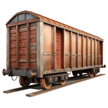 wonderful minimalist Train Freight Cars Long View Transparent Background authentic png