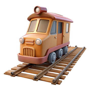 extraordinary classic Train on Railroad Tracks Transparent Background png