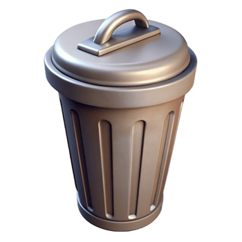 serene creative Trash Can Isolated Element with Lid high quality png