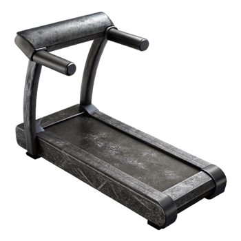elegant rustic Treadmill Black Modern Design Cutout detailed png