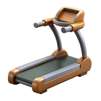 beautiful artistic Treadmill Modern Design with Transparent Background premium png