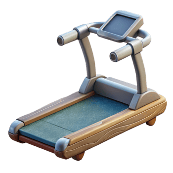 dramatic rustic Treadmill Modern Design with Transparent Background genuine png