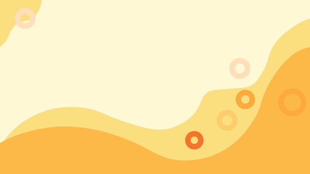 Bright yellow wave and circle abstract background with Design for poster, monochrome illustration vector