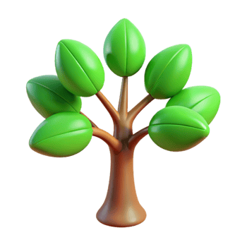 dramatic creative Tree Sapling Green Leaves Isolated professional png