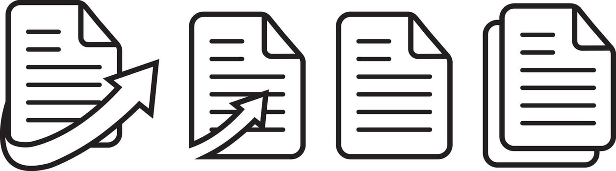 Simple paper documents vector