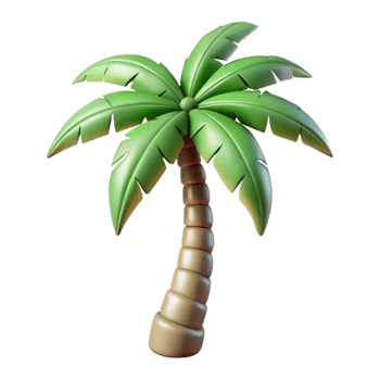 elegant traditional Tropical Palm Tree Silhouette Cutout Transparent Background exclusive png