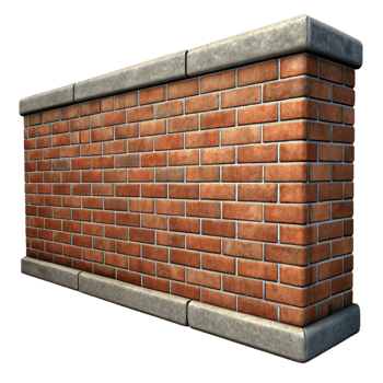 magnificent contemporary Urban Alleyway Brick Walls Isolated premium png
