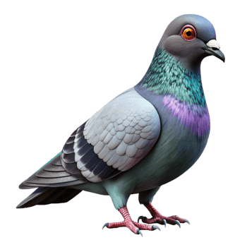 elegant modern Urban Park Pigeon Isolated Cutout original png